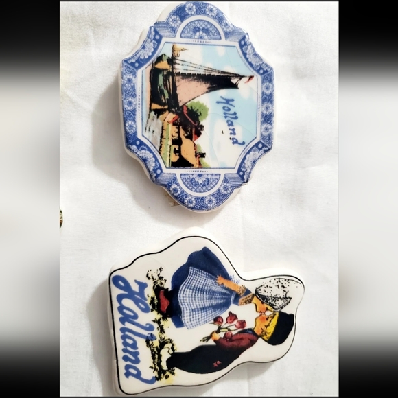 :* Lot of 5 new holland Netherlands refrigerator Magnets clogs and plates - Picture 3 of 6